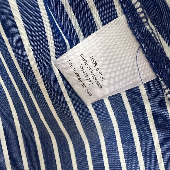 Elizabeth and James Blue and White Button Down-Medium - Picture 4 of 4
